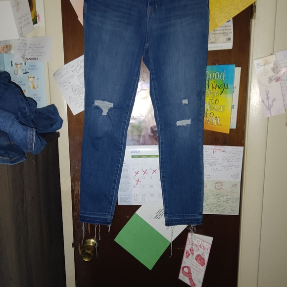 MADEWELL 10" HIGH RISE skinny jeans distressed - Picture 3 of 8